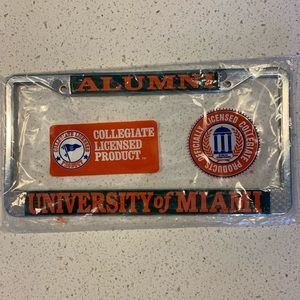 University of Miami Alumni License Tag cover